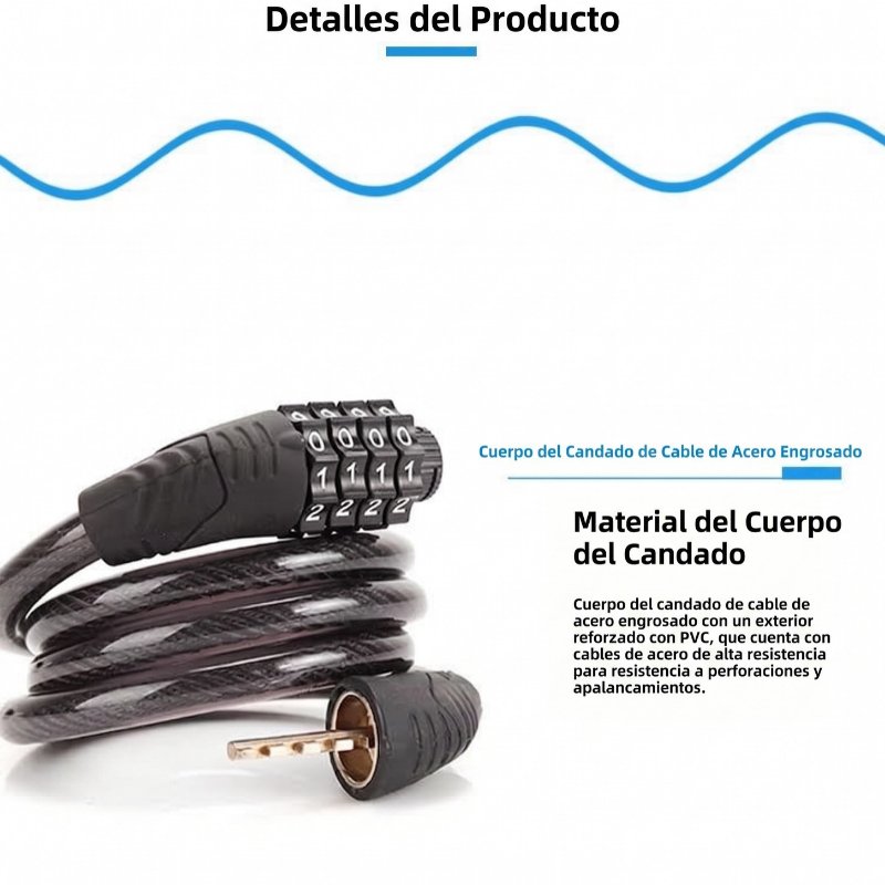 Candado Guaya Con Clave 4 Digitos