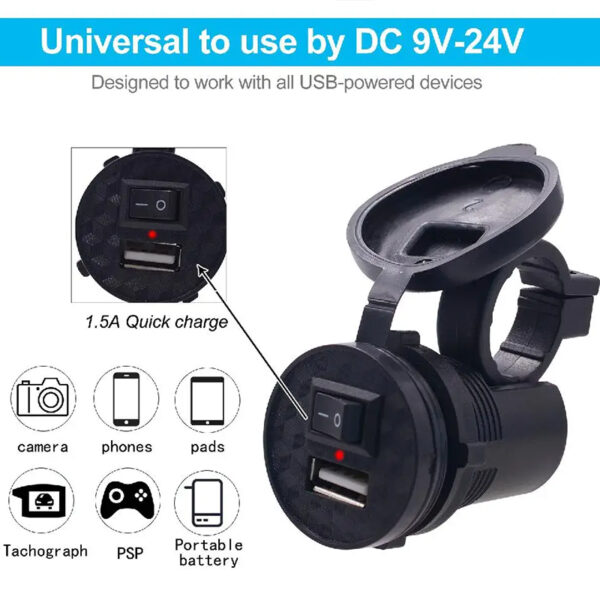 Cargador Usb Impermeable 12 V