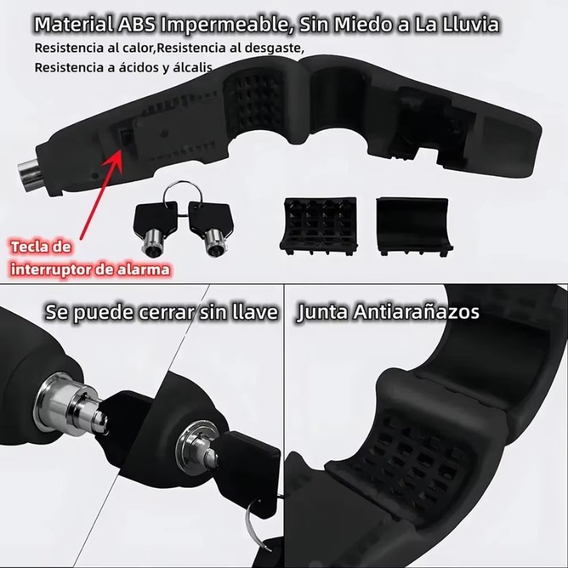 Candado Freno Manillar Moto Con Alarma