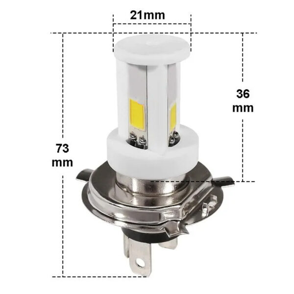 Luz Led Bombillo Cob H4