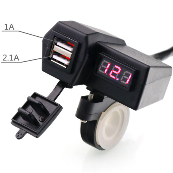 Cargador USB Doble Con Voltimetro