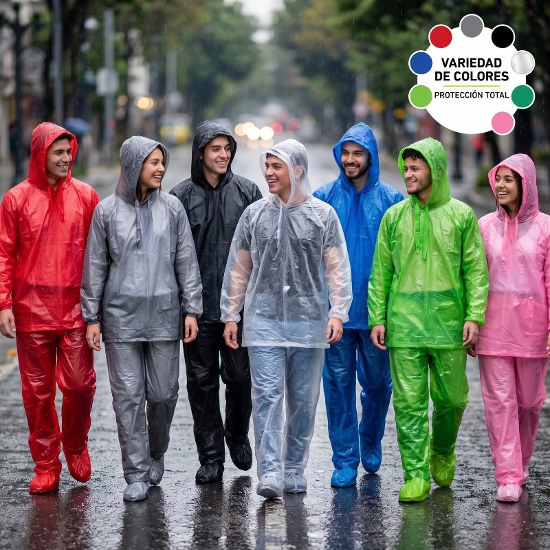 Impermeable Ligero Plastico Portable