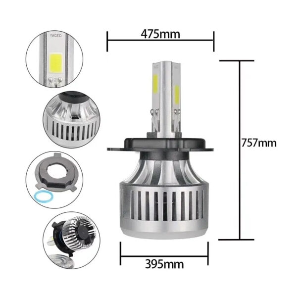 Luz Led Bombillo M4 Plus 6000Lm AC/DC