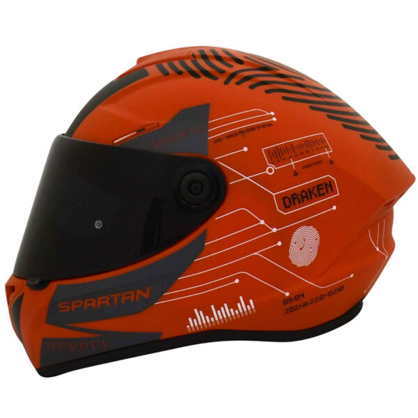 Casco Spartan Draken Fingerprint Red