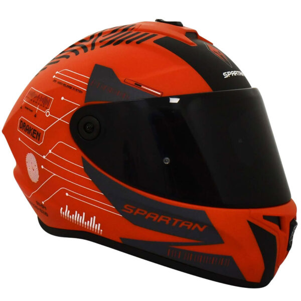 Casco Spartan Draken Fingerprint Red