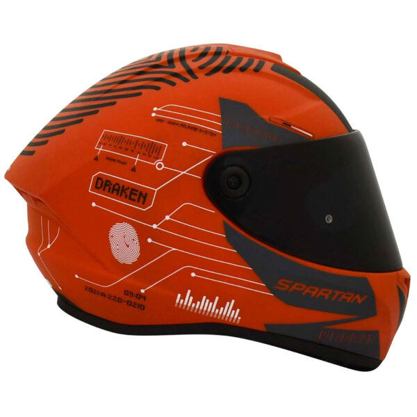 Casco Spartan Draken Fingerprint Red