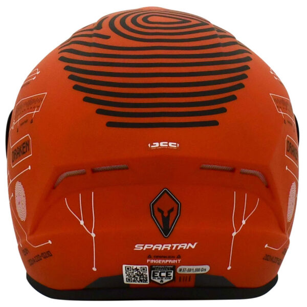 Casco Spartan Draken Fingerprint Red