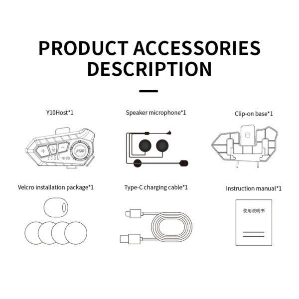 Intercomunicador Y10 Bluetooth