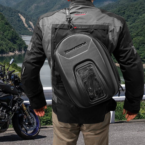 Maleta Moto Tank Bag Rigido Porta Celular Expandible PZ01TB