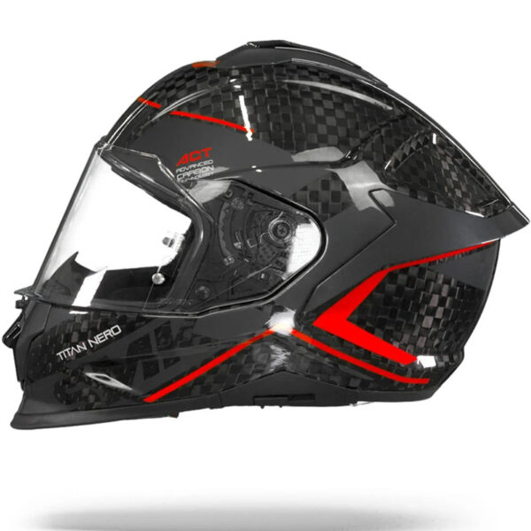 Casco Smk Titan Nero Carbon Grey/Red