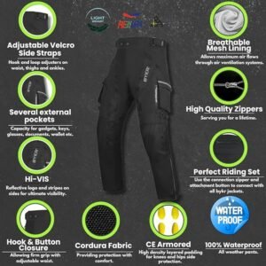 Pantalon Bykr Adventure Proteccion Certificada Impermeable