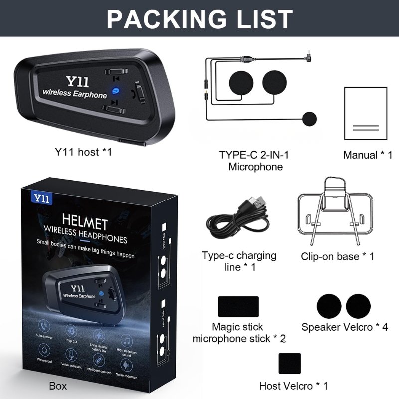 Y11_7 Intercomunicador Y11 Bluetooth