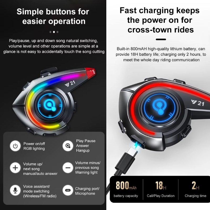 Y21_6 Intercomunicador Y21 Bluethoot