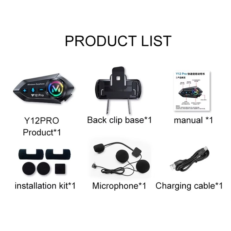 Y12PRO_7 Intercomunicador Y12 Pro