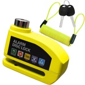 Candado Freno De Disco Con Alarma Premium + Guaya Recordatorio