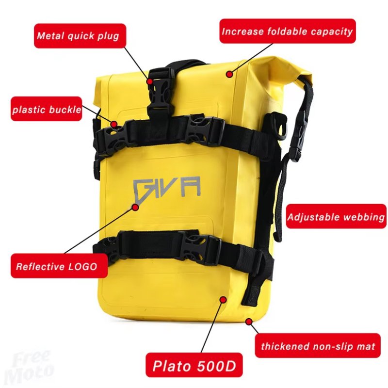 Dry Bag Front Soft Side Giva 100% Impermeable 8 Lts