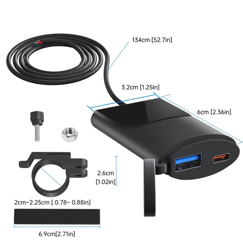 Cargador USB Carga Rapida 18 W - 30 W Tipo C DH25-1101