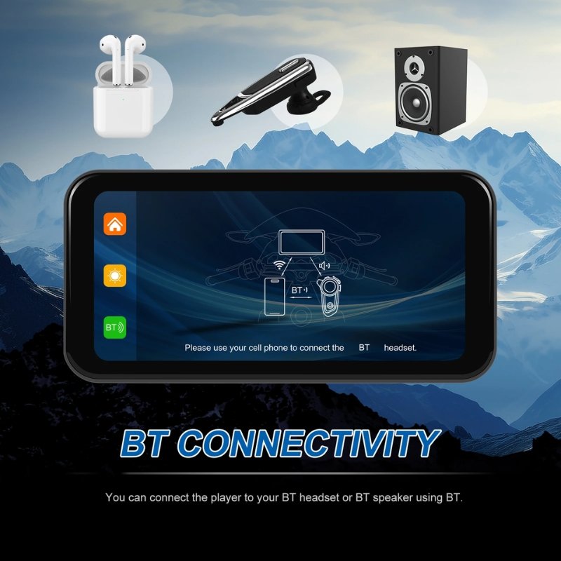 Pantalla inteligente de 6.25 pulgadas para moto con Apple CarPlay, Android Auto inalámbrico y control de manillar