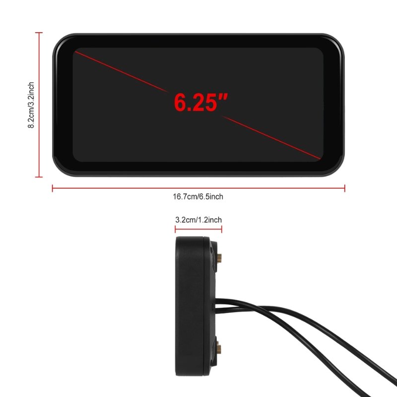 Pantalla inteligente de 6.25 pulgadas para moto con Apple CarPlay, Android Auto inalámbrico y control de manillar