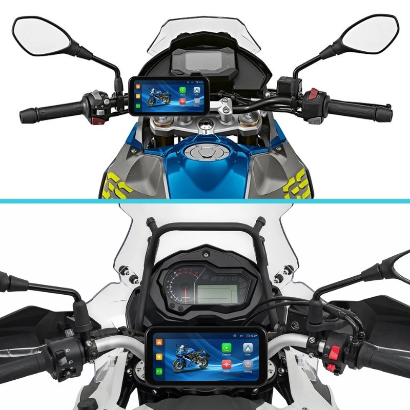 Pantalla inteligente de 6.25 pulgadas para moto con Apple CarPlay, Android Auto inalámbrico y control de manillar
