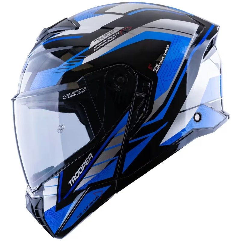 Casco Abatible Kontrol Trooper Sv D4 N1 Blue