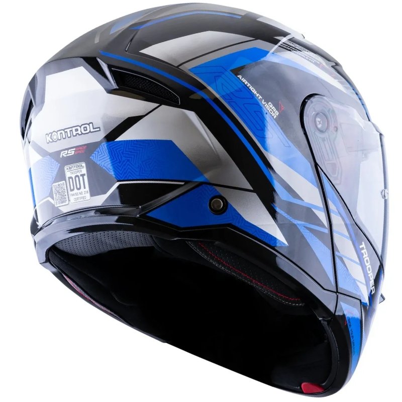 Casco Abatible Kontrol Trooper Sv D4 N1 Blue