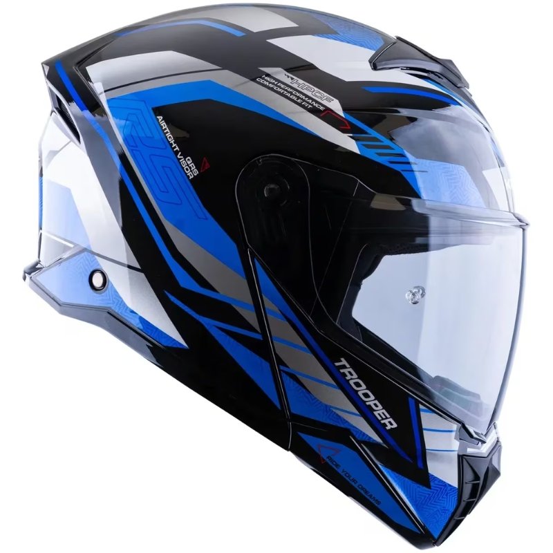 Casco Abatible Kontrol Trooper Sv D4 N1 Blue