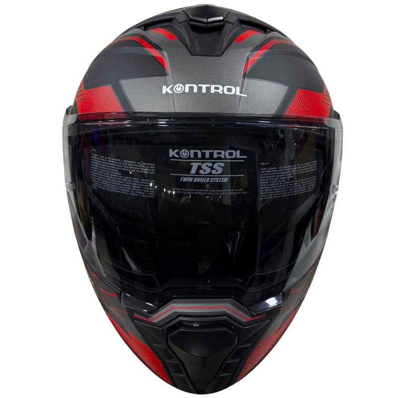 Casco Abatible Kontrol Trooper Sv D4 N2 Red