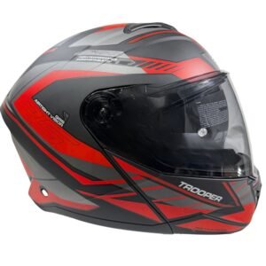 Casco Abatible Kontrol Trooper Sv D4 N2 Red