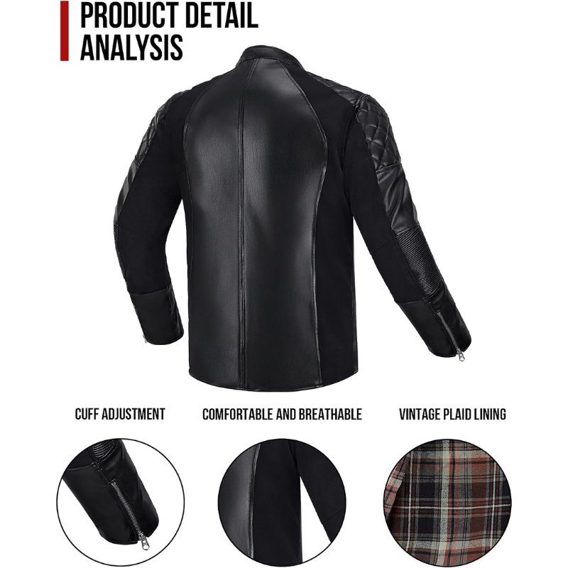 Chaqueta Proteccion Iron Cuero Pu Certificada