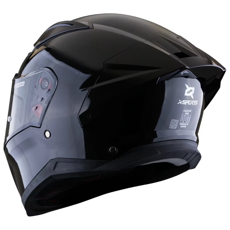 Casco X-Sports Helios Solid Black Gloss