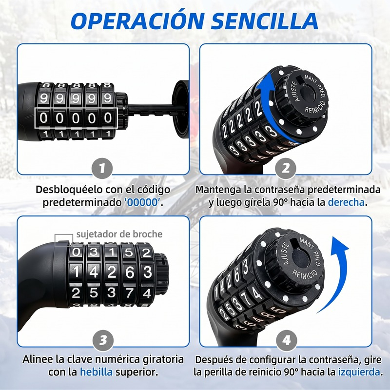 Candado Guaya Con Clave 5 Digitos