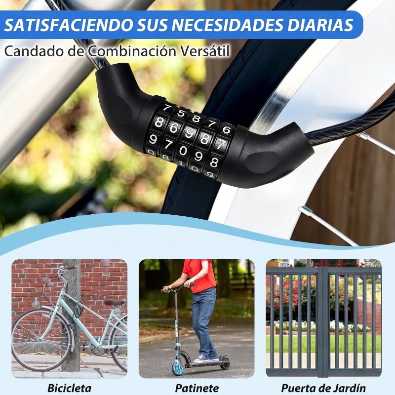 Candado Guaya Con Clave 5 Digitos