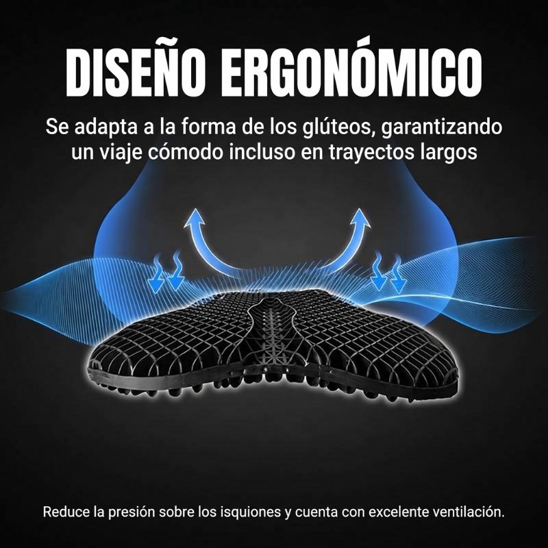 Cojin Almohada 3D Gel Para Asiento Moto V 2.0