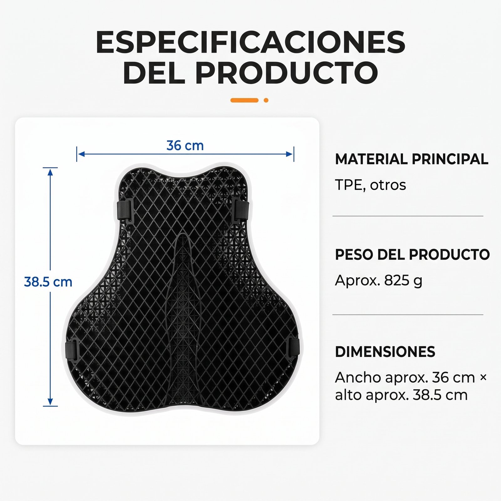 Cojin Almohada 3D Gel Para Asiento Moto V 2.0