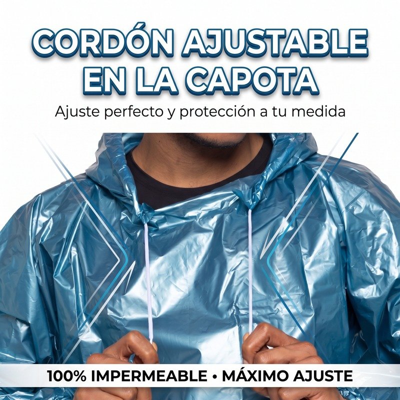 Impermeable Ligero Plastico Metalizado Alto Calibre Portable