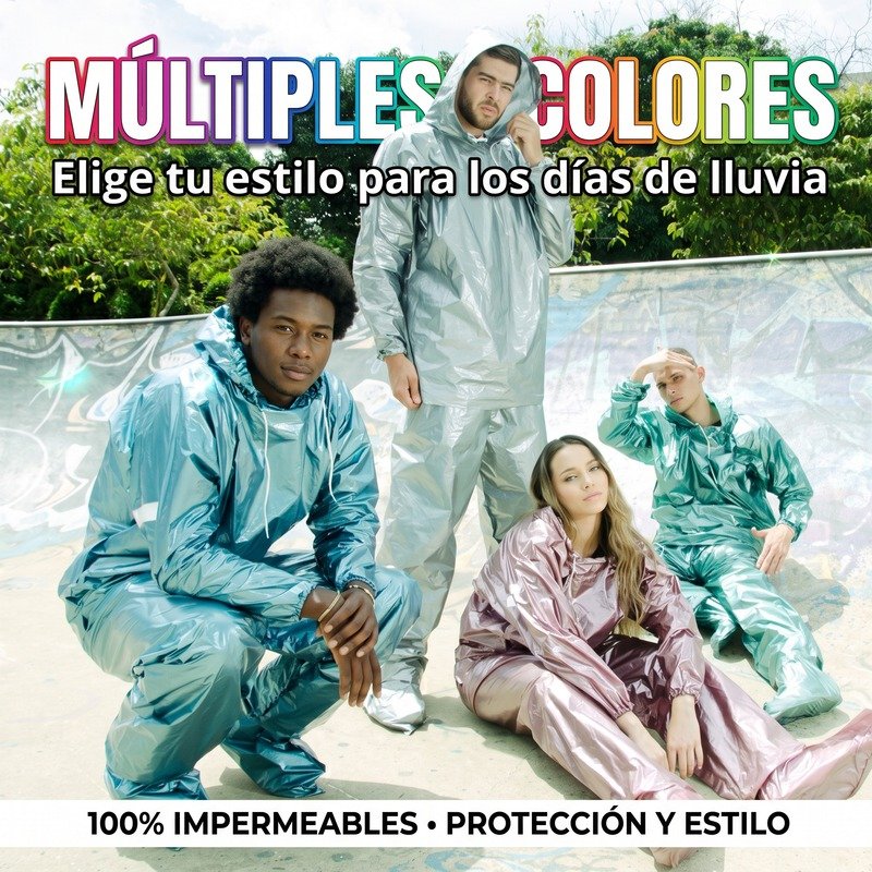 Impermeable Ligero Plastico Metalizado Alto Calibre Portable